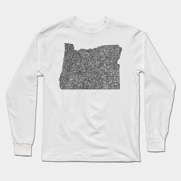 Oregon Map Long Sleeve T-Shirt by Naoswestvillage